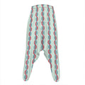 Red And Blue DNA Pattern Print Hammer Pants