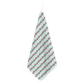 Red And Blue DNA Pattern Print Hand Towel