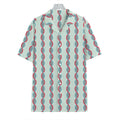Red And Blue DNA Pattern Print Hawaiian Shirt