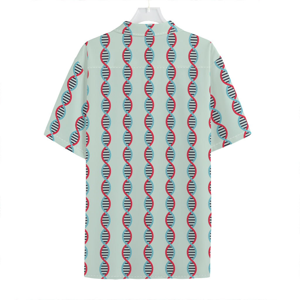 Red And Blue DNA Pattern Print Hawaiian Shirt