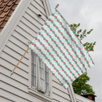 Red And Blue DNA Pattern Print House Flag