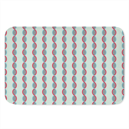 Red And Blue DNA Pattern Print Indoor Door Mat