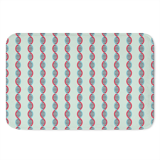 Red And Blue DNA Pattern Print Indoor Door Mat