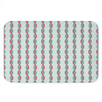 Red And Blue DNA Pattern Print Indoor Door Mat