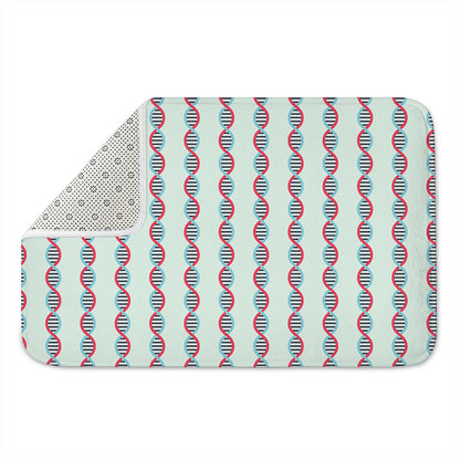Red And Blue DNA Pattern Print Indoor Door Mat