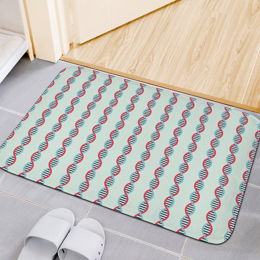 Red And Blue DNA Pattern Print Indoor Door Mat