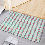 Red And Blue DNA Pattern Print Indoor Door Mat