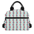 Red And Blue DNA Pattern Print Insulated Lunch Bag