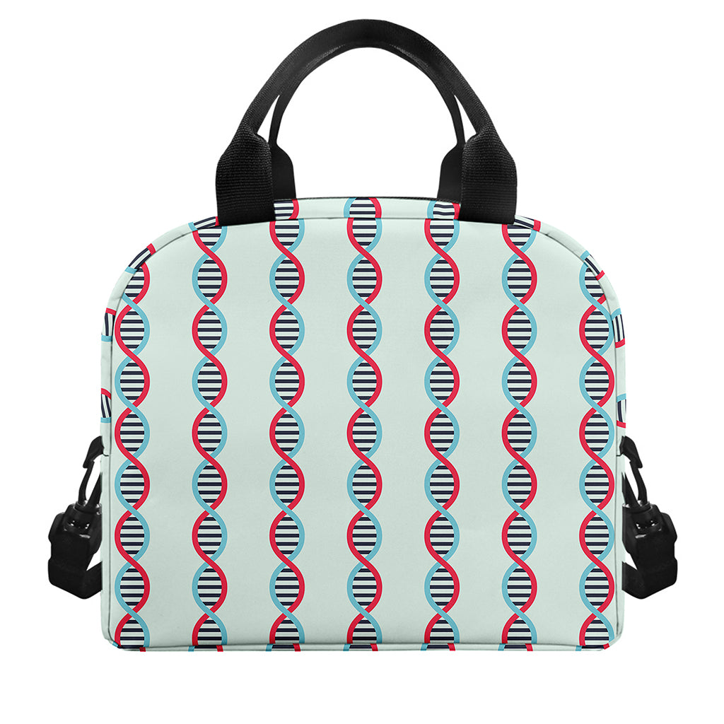 Red And Blue DNA Pattern Print Insulated Lunch Bag