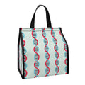 Red And Blue DNA Pattern Print Insulated Lunch Tote