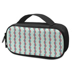 Red And Blue DNA Pattern Print Insulin Cooler Travel Case