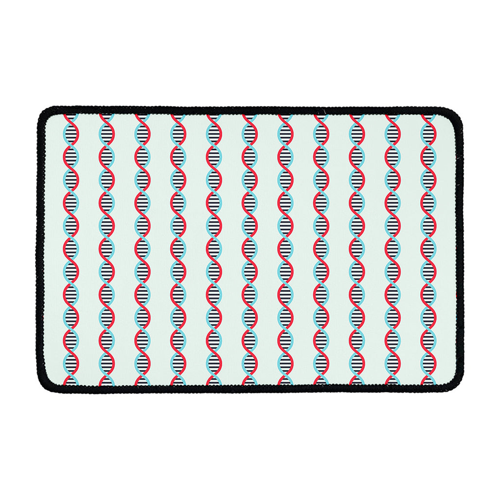 Red And Blue DNA Pattern Print Kitchen Mat
