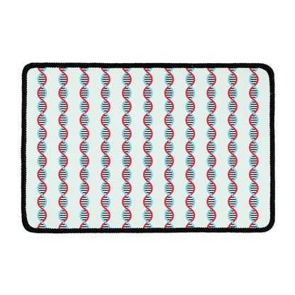 Red And Blue DNA Pattern Print Kitchen Mat