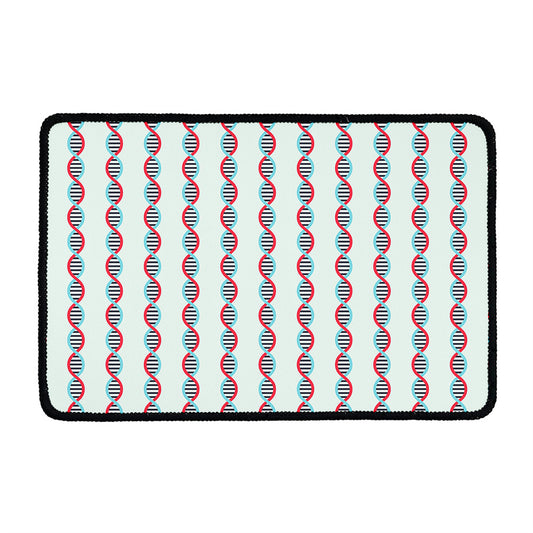 Red And Blue DNA Pattern Print Kitchen Mat