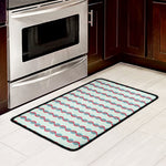 Red And Blue DNA Pattern Print Kitchen Mat
