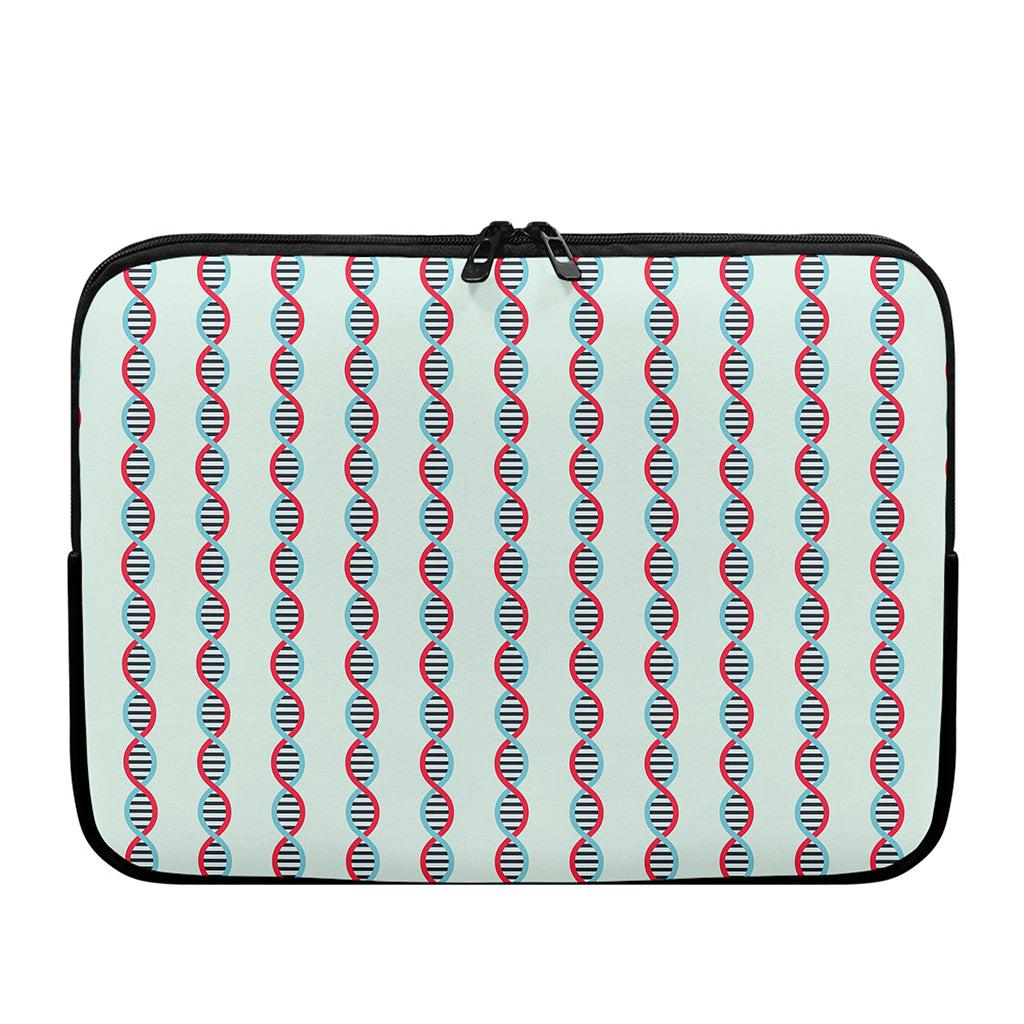 Red And Blue DNA Pattern Print Laptop Sleeve