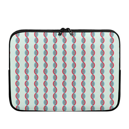 Red And Blue DNA Pattern Print Laptop Sleeve