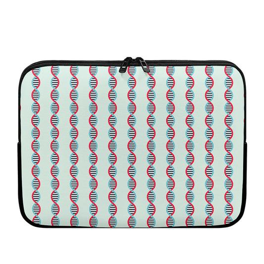 Red And Blue DNA Pattern Print Laptop Sleeve