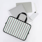 Red And Blue DNA Pattern Print Laptop Sleeve With Handle