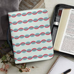 Red And Blue DNA Pattern Print Leather Bible Cover