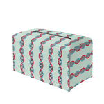 Red And Blue DNA Pattern Print Leather Tissue Box Cover