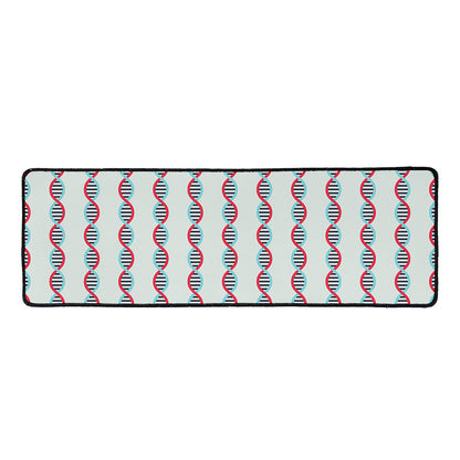 Red And Blue DNA Pattern Print Long Kitchen Mat