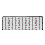 Red And Blue DNA Pattern Print Long Kitchen Mat