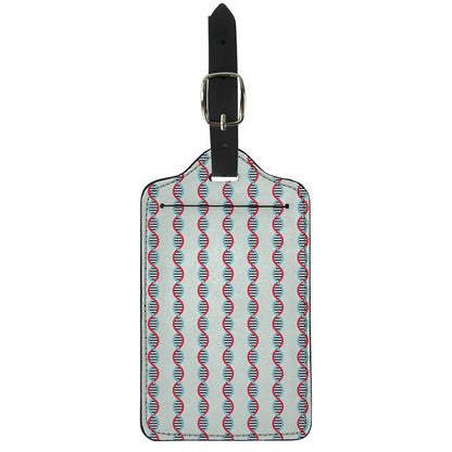 Red And Blue DNA Pattern Print Luggage Tag
