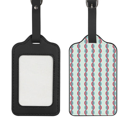 Red And Blue DNA Pattern Print Luggage Tag