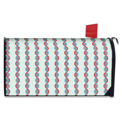 Red And Blue DNA Pattern Print Mailbox Cover