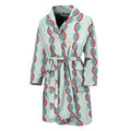 Red And Blue DNA Pattern Print Men's Bathrobe