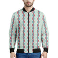 Red And Blue DNA Pattern Print Men's Bomber Jacket