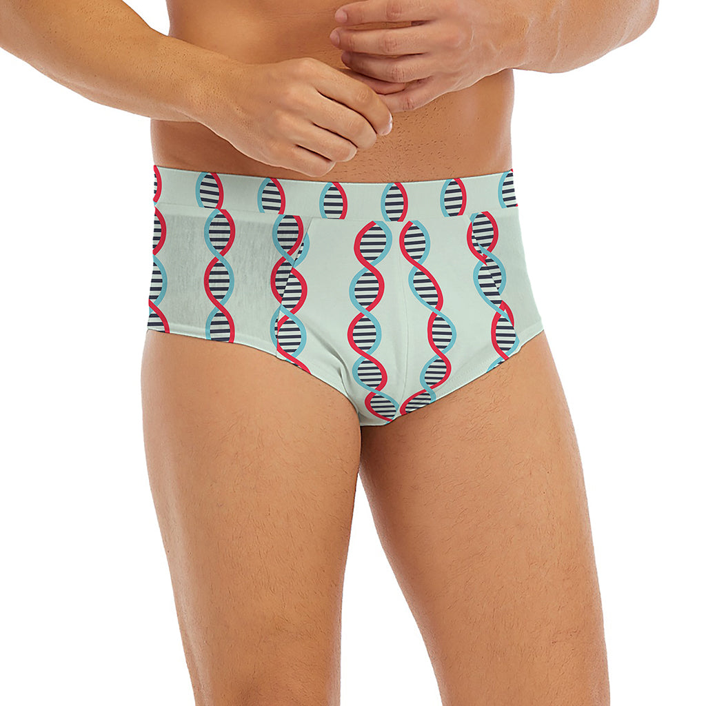 Red And Blue DNA Pattern Print Men's Briefs