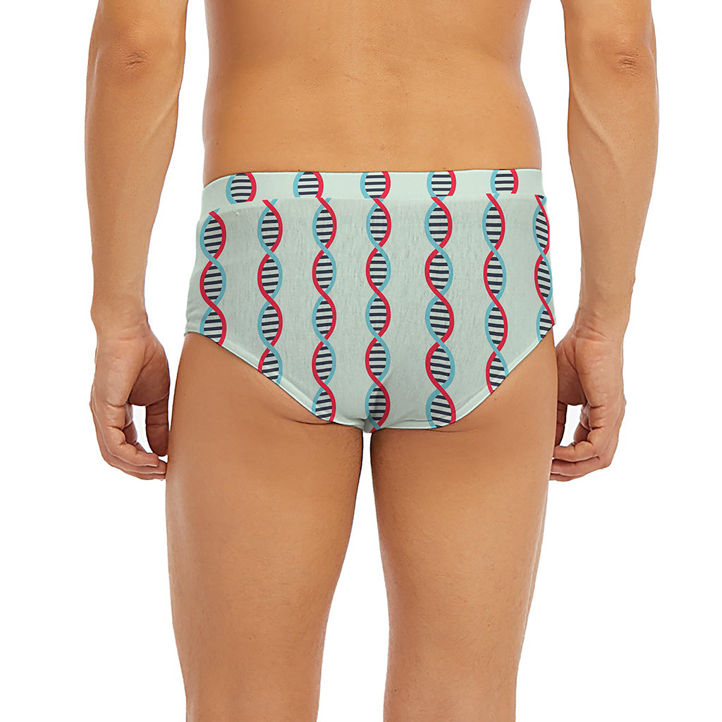 Red And Blue DNA Pattern Print Men's Briefs