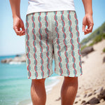 Red And Blue DNA Pattern Print Men's Cargo Shorts