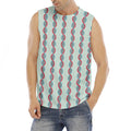 Red And Blue DNA Pattern Print Men's Fitness Tank Top