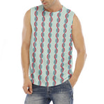 Red And Blue DNA Pattern Print Men's Fitness Tank Top