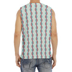Red And Blue DNA Pattern Print Men's Fitness Tank Top