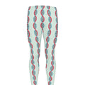 Red And Blue DNA Pattern Print Men's Leggings