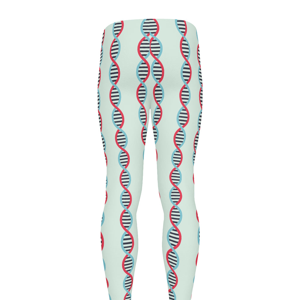 Red And Blue DNA Pattern Print Men's leggings
