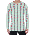 Red And Blue DNA Pattern Print Men's Long Sleeve T-Shirt