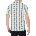Red And Blue DNA Pattern Print Men's Shirt
