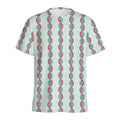 Red And Blue DNA Pattern Print Men's Athletic T-Shirt