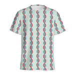 Red And Blue DNA Pattern Print Men's Sports T-Shirt