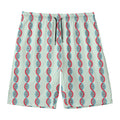 Red And Blue DNA Pattern Print Men's Swim Trunks
