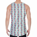 Red And Blue DNA Pattern Print Men's Velvet Tank Top