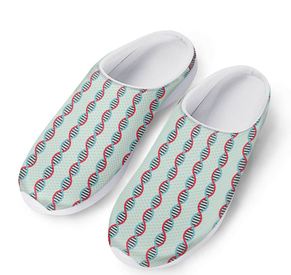 Red And Blue DNA Pattern Print Mesh Casual Shoes