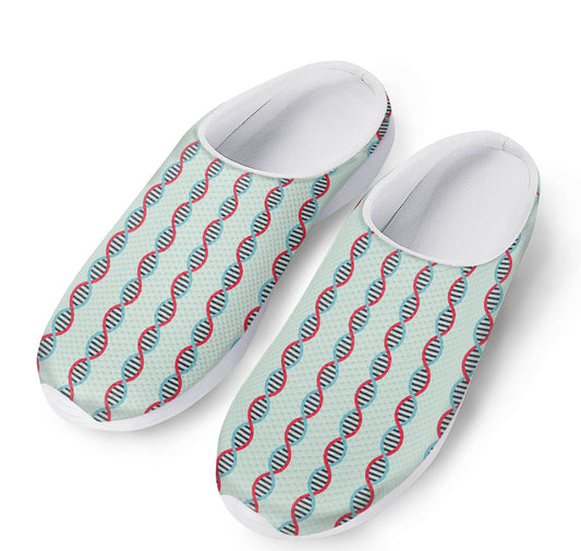 Red And Blue DNA Pattern Print Mesh Casual Shoes