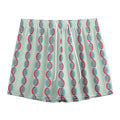 Red And Blue DNA Pattern Print Mesh Shorts