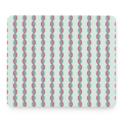 Red And Blue DNA Pattern Print Mouse Pad
